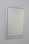 Rectangular illuminated mirror, with touch controls on the mirror Seia. Mullan. 