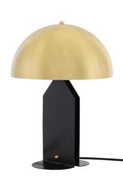 Pencil lampe de table noire et or. Mullan. 