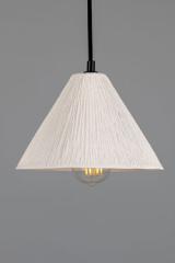 Conical pendant light in textured ceramic Tilia. Mullan. 