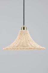 Trumpet pendant in natural rattan Savannah. Mullan. 