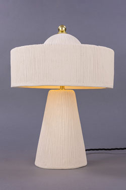 White ceramic table lamp Seville. Mullan. 