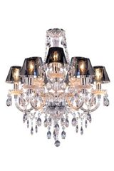 Romeo lustre baroque 9 lumières transparent et abAt-jour chrome. Muno. Romeo lustre baroque 9 lumières transparent et abAt-jour chrome. Muno.