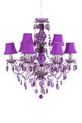 Roméo lustre 9 lumières mauve. Muno. Roméo lustre 9 lumières mauve. Muno.