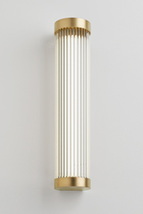 Mercer long applique Art Déco à tube de verre ROD Mercer long applique Art Déco à tube de verre ROD