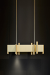 Aldwych pendant in matt bronze lacquered aluminum. Nautic by Tekna. 