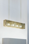 Portreath Mesh-C rectangular pendant in polished bronze. Nautic by Tekna. 