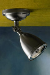 Lilley Shade on box 230V matt nickel-plated bronze spotlight. Nautic by Tekna. 