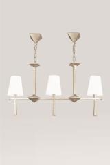 Pablo geometric pendant lamp satin nickel finish. Objet insolite. 