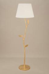 Flora floor lamp with white shade. Objet insolite. 