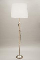 Jude contemporary floor lamp in nickel finish. Objet insolite. 