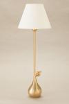 Clara table lamp in gold with off-white shade. Objet insolite. 