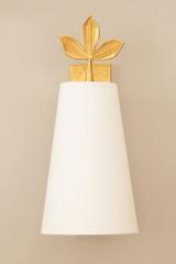 Charmille gold leaf sconce. Objet insolite. 