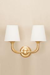 Victor Neo Brutalist gold wall light. Objet insolite. 