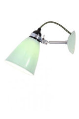 Hector medium green wall lamp in porcelain. Original BTC. 