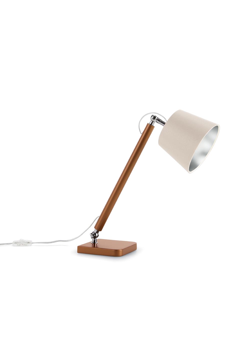 Joint petite lampe de bureau laque bronze. Paulo Coelho. 