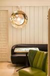 Double dome wall light in gilded glass Zénith. RADAR. 