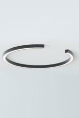 Roberta black ring ceiling LED light 50cm. Robin. 