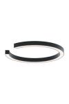 Roberta black ring ceiling LED light 50cm. Robin. 