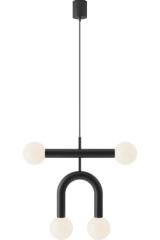 Rigoberta Duo Super Curved 4-light pendant lamp. Robin. 