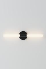 Contemporary black tube wall light with integrated LED Roos. Robin. 