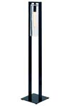 Dome Floor lamp outdoor black aluminum and cylindrical glass Model 170cm. Royal Botania. 