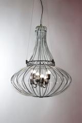 Venetian chandelier in transparent blown glass Doge 90. Siru. 