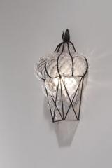 Piazza crystal baloton classic Venetian-style wall light. Siru. 