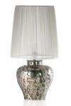 Ming lampe potiche céramique platine brillant et motif mat. Munari par Stylnove Ceramiche. 