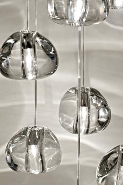 Mizu chandelier 26 drops of clear crystal. Terzani. 