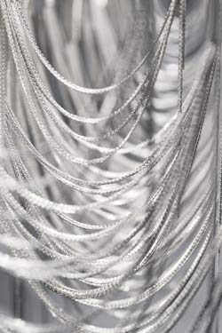 Atlantis silver draped chandelier 150cm. Terzani. 