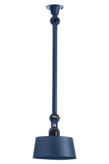 Plafonnier bleu à bras orientable Bolt style industriel en acier massif. Tonone. 