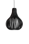 Bulb suspension en rotin noir forme ampoule. Vincent Sheppard. 