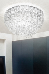 Ceiling light in clear glass rings Giogali PL 80 . Vistosi. Ceiling light in clear glass rings Giogali PL 80 . Vistosi.