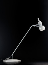 Vega LT Modern Murano Glass Desk Lamp - White. Vistosi. 