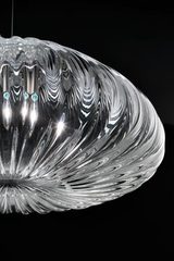 Diamante suspension en verre de Murano incolore 14cm. Vistosi. 
