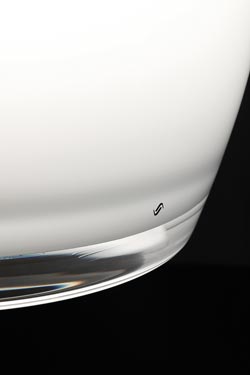 Frosted Murano glass pendant Implode 16cm. Vistosi. 