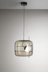 Plot suspension smoked glass sphere. Vistosi. 