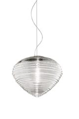 Spirit clear Murano blown glass pendant. Vistosi. 