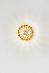 Petite applique Diamante en verre de Murano ambre. Vistosi. 
