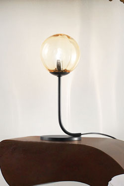 Black and amber table lamp Puppet. Vistosi. 