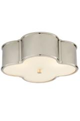 Basil large polished nickel cloverleaf ceiling light. Visual Comfort&Co.. 