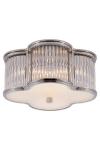 Classic silver ceiling light with  glass rods Basil. Visual Comfort&Co.. 