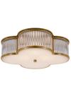 Large luxury ceiling light in natural brass and Basil glass. Visual Comfort&Co.. 