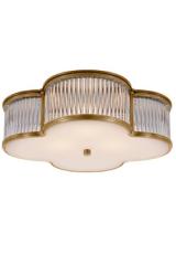 Large luxury ceiling light in natural brass and Basil glass. Visual Comfort&Co.. 