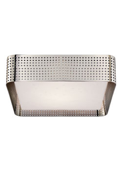 Perforated metal ceiling light in polished nickel finish Precision. Visual Comfort&Co.. 