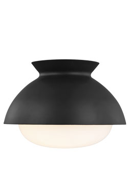 Small domed ceiling light in matt black Lucerne. Visual Comfort&Co.. 