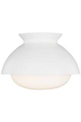 Small round ceiling light in matt white Lucerne. Visual Comfort&Co.. 