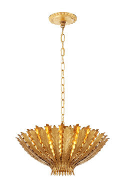 Hampton small 3-light gilded chandelier. Visual Comfort&Co.. 