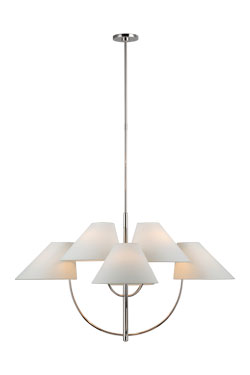 Kinsley 50s silver chandelier. Visual Comfort&Co.. 