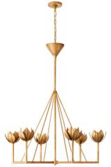 6-light chandelier in gilded plaster Albert. Visual Comfort&Co.. 